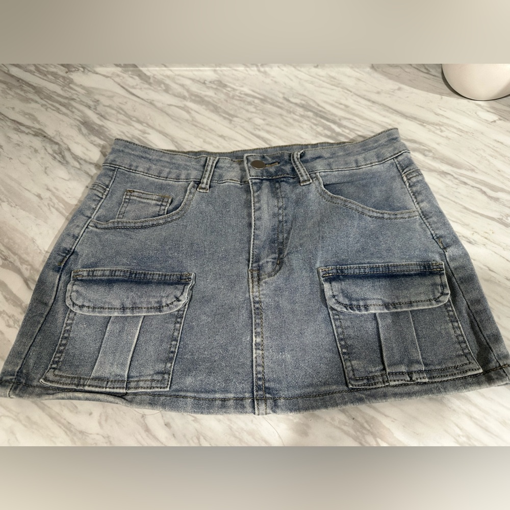 SHEIN Light Blue Jean Skirt